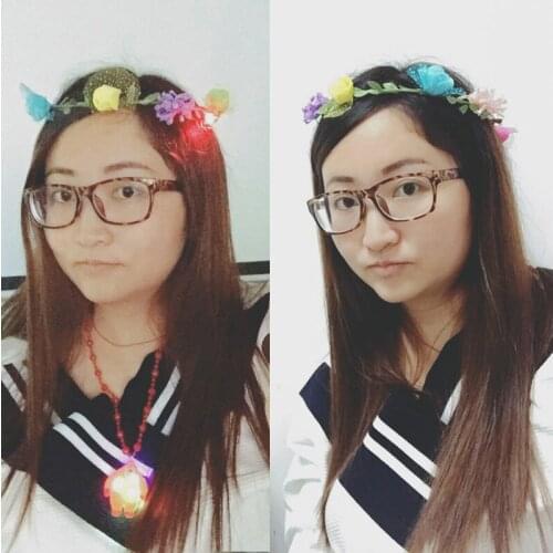 2018 12pcs/lot Flash Glow Led Flower Crown Headbands Light Party Rave Floral Hair Garland Wreath Wedding Girl Headpiece Decor