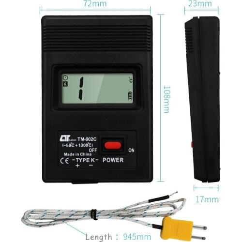 Outlet Detector Thermocouple Thermometer Air Conditioning Gas Liquid Semi-solid TemperatureTM-902C