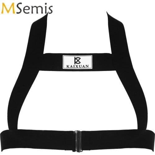 Harness Mens Lingerie O Ring Connected Elastic Strap Body Shoulder Chest Harness Belt Pole Dancing Costume Accessories Clubewear