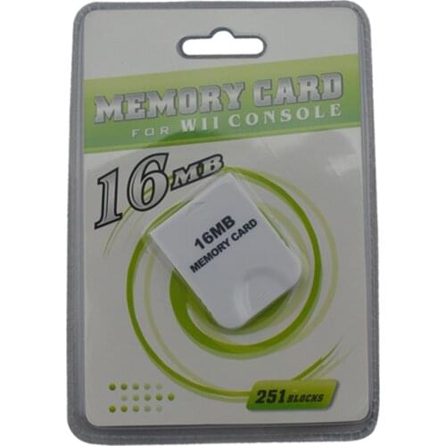 10pcs a lot Promotion High Quality for Wii 16MB Memory Storage Card Saver For Nintendo For Wii For GameCube For N-GC Xmas Gift