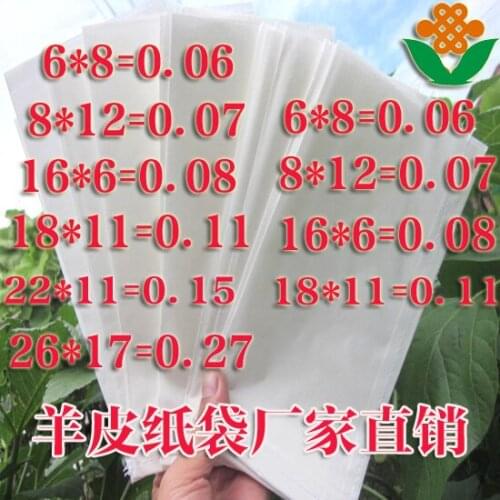 100PCS \ LOT sulfuric acid paper bags of wheat and corn pollination seed bags 34*25CM