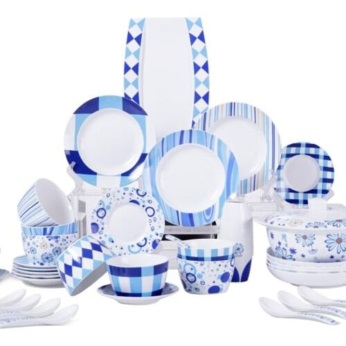 26 PIECES Dear hoomey tableware simple Mediterranean Korean dishes of Jingdezhen ceramic bone china tableware