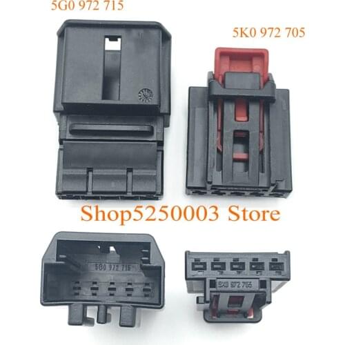 5 pcs 5 Pin/Way automobile connector Male and Female Taillight Plug Connector 5K0 972 705/5G0 972 715