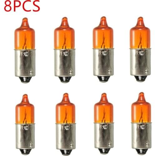 8pcs/lot 12v 21w Amber Universal Auto Motorcycle Motorbike Scooter Mini Miniature Indicator Light Bulbs Dropshipping