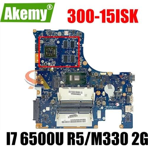 Akemy BMWQ1 BMWQ2 NM-A481 For Lenovo Ideapad 300-15ISK Laptop Motherboard CPU I7 6500U R5/M330 2G DDR3 100% Test