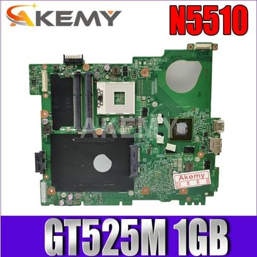 Akemy N5110 motherboard For DELL inspiron 15R N5510 motherboard CN-0J2WW8 0J2WW8 HM67 DDR3 GT525M 1GB Free CPU