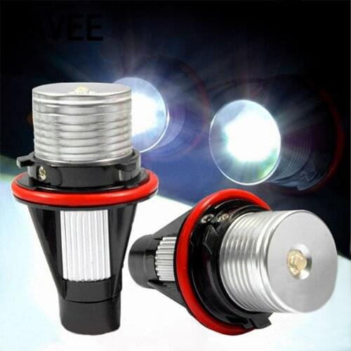 Auto LED Angel Eye For BMW Angel Eye Halo Ring LED Light 6W Marker Bulb White LED Auto E39
