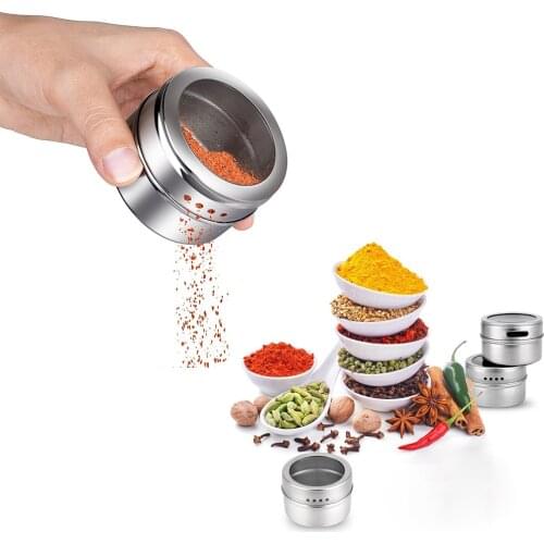 Seasoning Cans Bottles Stainless Steel Spice Salt Kitchen Cooking Utensils Ourdoor Portable Tourism Picnic BBQ Camping Equipment