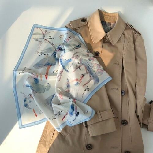 Brand 2020 Winter Scarf 100% Silk Scarves Spring Square Satin Hijab Small Squares Female Pashmina Poncho Foulard Bandana Shawl