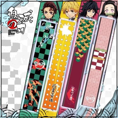 Demon Slayer Cosplay Scarf Kamado Tanjirou Warm Scarves My Hero Academia Soft Wrap Scarves Halloween Carnival Costume Props