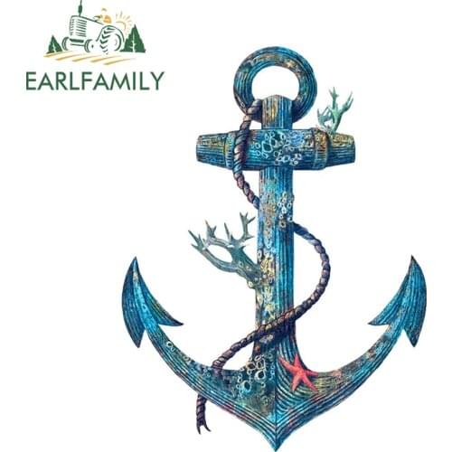 EARLFAMILY 13cm x 9.9cm for Underwater Anchor Car Stickers Waterproof Decoration Custom Printing Decal for Vehicle Bumper