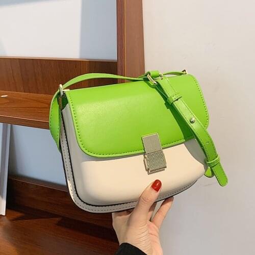 European Fashion Female Square Bag 2021 New High Quality PU Leather Womens Designer Handbag Lock Chain Shoulder Messenger bags