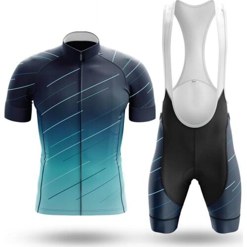 2021 Gradient Cycling Jersey Set Sport Team Bike Men Clothing Quick Dry Summer Sleeve Cycling Road Ride Shirt Bib Short Gel Pad