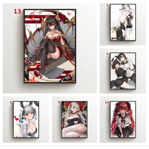 Canvas Painting Home Azur Lane Kaga Formidable Anime Decor Wall Art Picture Prints Modular Modern No Frame Poster For Living Roo