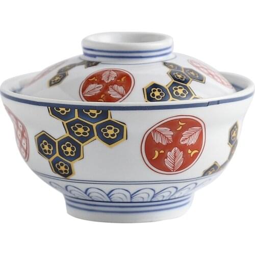 Japanes Ceramic With Lid Noodle Bowl Large Creative Noodle Bowl For Noodle Shop Fruit Salad Soup Bowl Material Kitchen Tableware