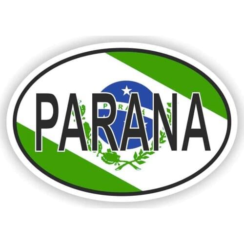 Creative PARANA BRAZIL Flag Car Sticker Car Window Decal PVC Waterproof Car Styling Decal Scratch-proof Vinyl Material Decor