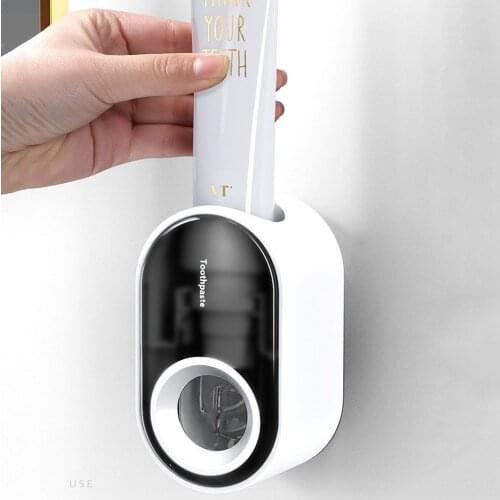 Creative Wall Mount Automatic Toothpaste Dispenser Bathroom Accessories Waterproof Lazy Toothpaste Squeezer Toothbrush Holder