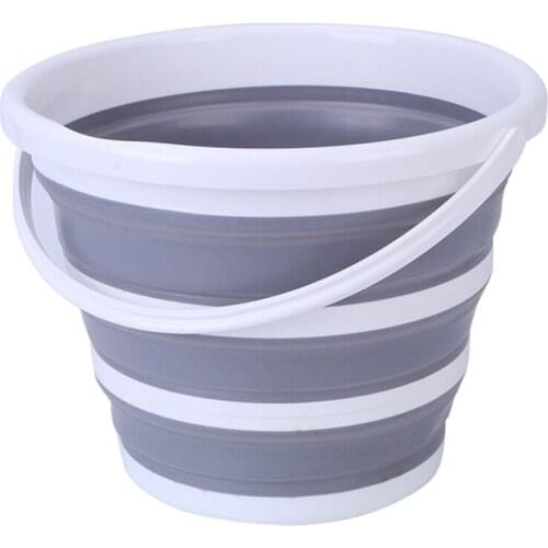 10L Round Folding Bucket Portable Fishing Car Wash Camping Tub Household Cleaning Tools Bathroom Collapsible Space Saver Buckets