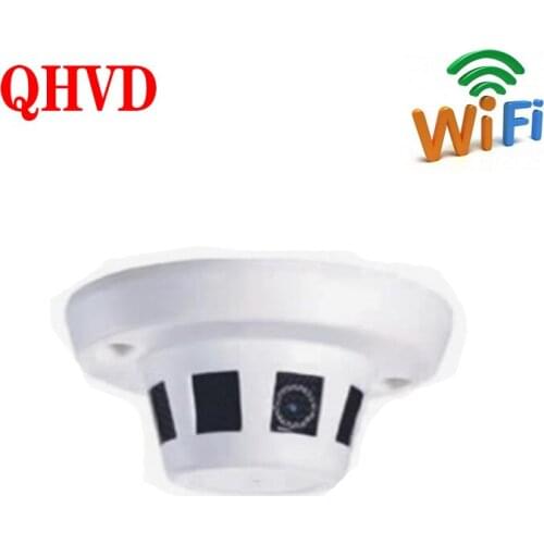 Mini infrared night vision smoke detector 940mn WIFI HD SONY 1080P 5MP P2P ONVIF small surveillance indoor pinhole camera camhi