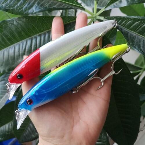 NOEBY 9047 2PCS/Lot Floating Minnow Hard Lure 39g/14cm Floating 0-2.5m 9Colors Artificial Bait Big Trolling Fishing Lure