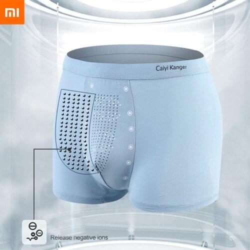 New Xiaomi Mijia Modal Antibacterial Mens Underpants Granular Massage Mens Boxer Shorts Large Size Underpants Sports Underwear