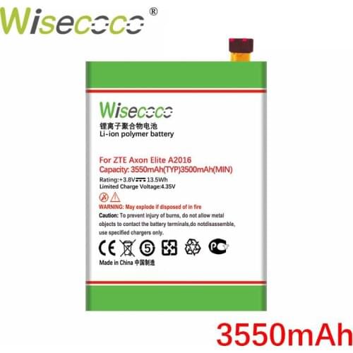 Wisecoco 3550mAh NEW Battery For ZTE Axon Elite A2016 Phone +Tracking Number