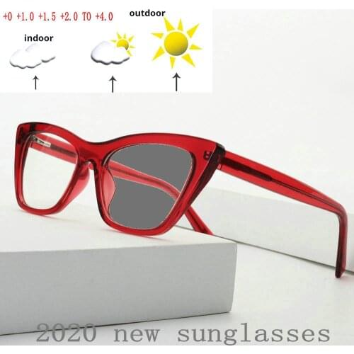 2020 New Design Titanium Alloy Outdoor Photochromic Reading Glasses Men Women Discoloration Presbyopia Hyperopia Glasses NX