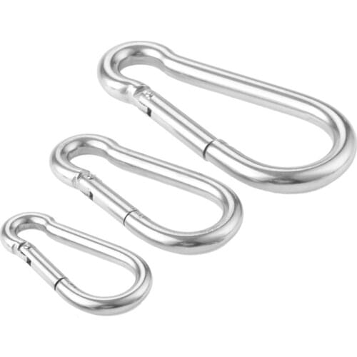 Galvanized Iron M6 M7 M8 Carabiner Spring Snap Hook EDC Safety Buckle Carabiner Clips Key-Lock