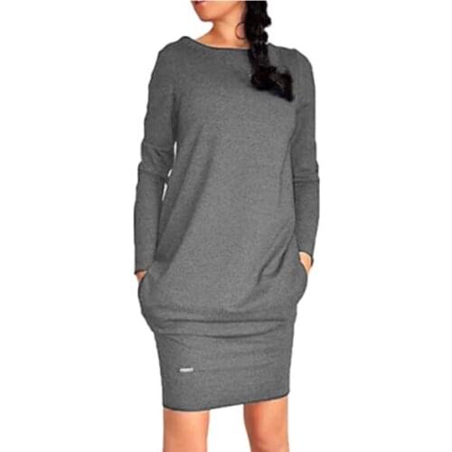 2021 Autumn Nice Women Winter Dress Warm Long-sleeved Slim Solid Color Package Hip Dress S-3XL