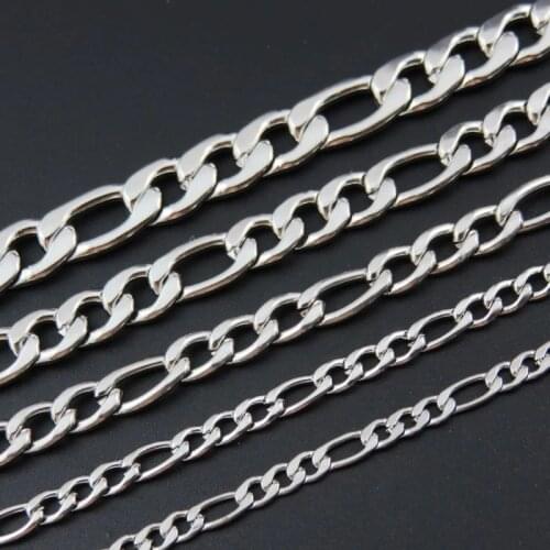 3/4/5/6/7.5mm 316L Stainless Steel NK Chain Necklace For Man And Women, Fashion Party Gift Jewelry