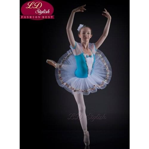 Professional Childrens Adult Ballet Russian Dance Wedding Flower Girl LD Stylish Princess Skirt Clip Walnut Tutu Dresses