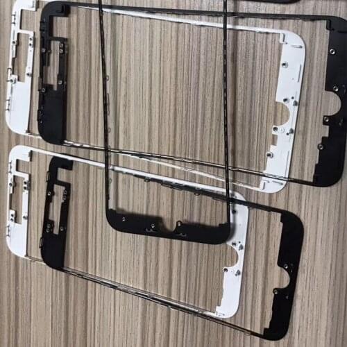 Top Quality Black/White Brand New LCD Touch Screen Frame Front Bezel Housing with Hot Glue for iPhone 8 8p plus 4.7 5.5 inch