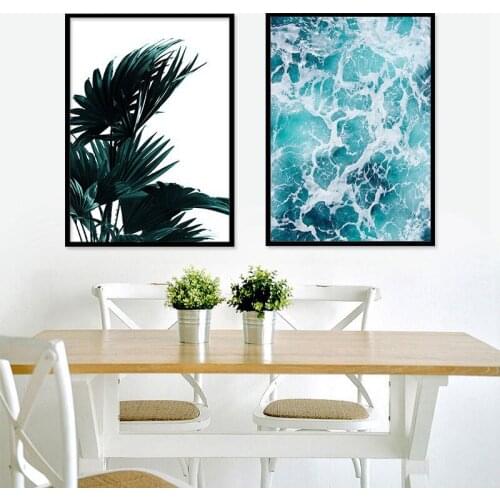 Nordic Canvas Painting Landscape Wall Art Decor Poster Sea Wave Picture Print Poster For Living Room Home No Frame Painting