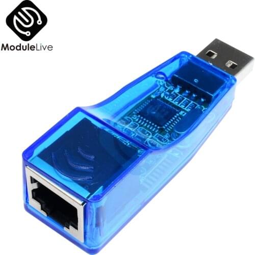 USB 2.0 To LAN RJ45 Ethernet 10/100Mbps Network Card Adapter For Win7 For Win8 For Android Tablet PC Blue