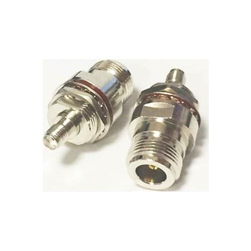 1pc N Female Jack nut to SMA Female Jack RF Coax Adapter Modem Convertor Connector Straight Nickelplated NEW wholesale