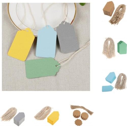 100x Kraft Paper Wedding Party Tags Holiday Wine Hanging Label Gift Card DIY