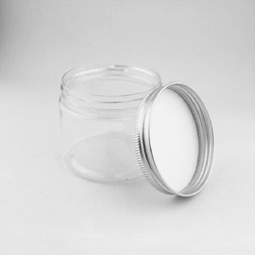 30Pcs Transparent PET Cream Jars Bottles Containers Aluminum Lid Clear Empty Plastic Tin