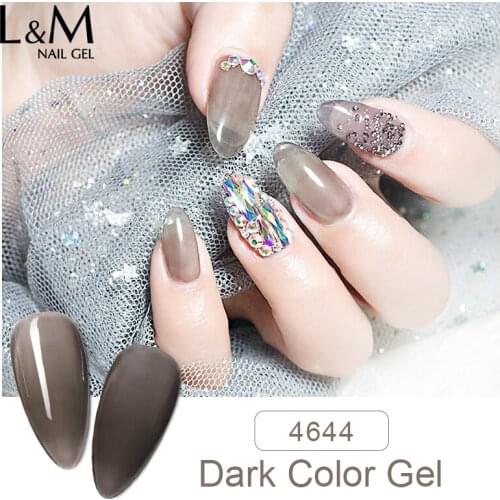 6pcs Purple Glass Gel Nail Polish UV Led 15ml Free Shipping Transparent Dark Color Esmaltes Gel Nail Polish
