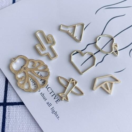 DIY alloy plating accessories wholesale simple fashion set pearl small pendant earring material accessories
