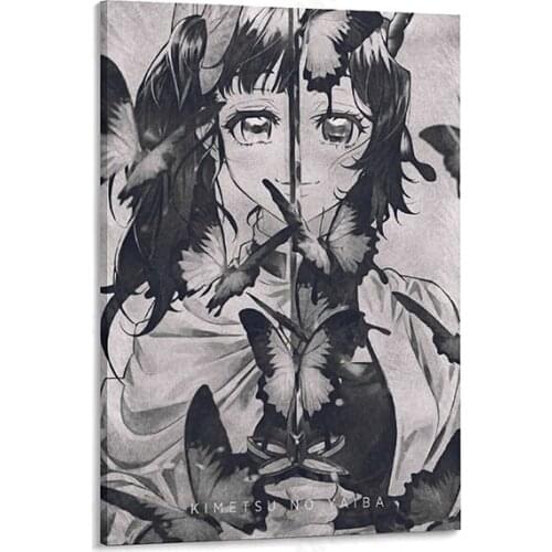 Anime Dark Styles Shinobu And Kanao Poster Decoration Painting Canvas Wall Art Company Poster Office Painting
