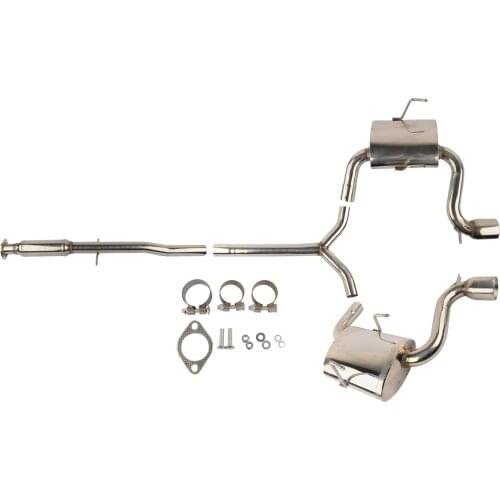 AP03 SS Dual 3" Tip Muffler Catback Exhaust System Downpipe for Mini Cooper/S R50/ R52/ R53 Models with 1.6L 2002-2006