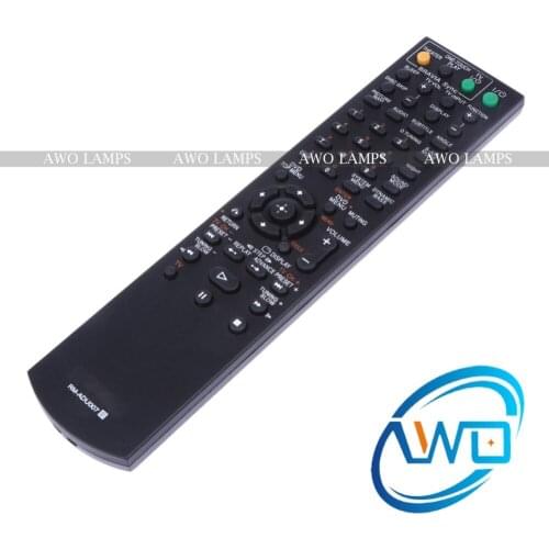 AWO New Replacement Black Audio Receiver Remote Control RM-ADU007 For SONY HCD-HDX274 DAV-HDX277WC DAV-HDX589W DAV-H Controller