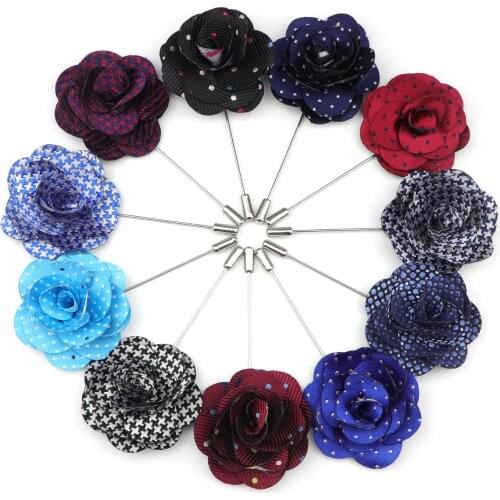 Beautiful Fashion Boutonniere Dot Flower Petal Stick Lapel Tie Brooch Badge Corsage Collar Pin Shirt Accessory Gift