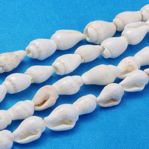 1600pc 6~11x4~7mm Trumpet Shell Beads Strands White For DIY Jewelry Accessories Finding Making Necklaces Bracelets Anklets
