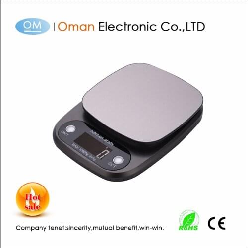 10 kg 1g digital household kitchen scale with stainless steel plate /milk scale with tare function