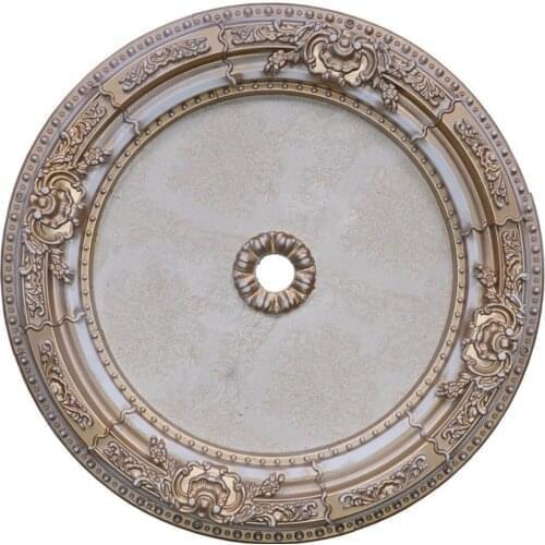 Decorative Round Designed Vintage Looking Ceiling Medallion for Chandeliers Damask Pattern 60cm 23.62