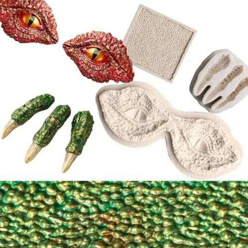 Dinosaur Monster Eyes Paw Silicone Cake Mold Chocolate Jelly Candy Bakeware Mold DIY Pastry Soap Mould Party Baking Tool