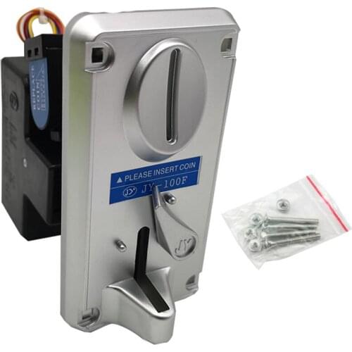 Electronic multi programmable coin acceptor for washing machine vending machine