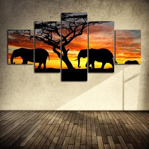 Canvas Paintings on The Wall Art Ndovu Jua Tree Posters and Prints Modern Pictures for Living Room No Frame