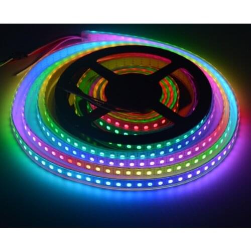 DC5V 5M SK6812 individual Addressable full color led Strips 96LEDs/m RGB 5050 LED Strip WS2812B White/Black PCB waterproof IP67